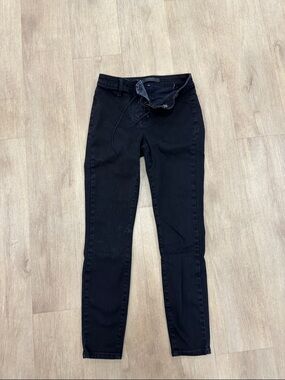 Genetic Denim Black Lace-Up High-Waist Skinny Jeans